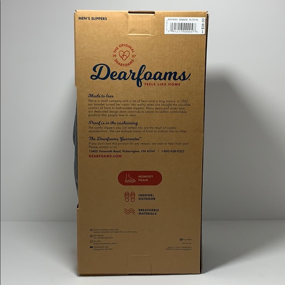 Men’s Dearfoams Memory Foam Slippers - Picture 3 of 3